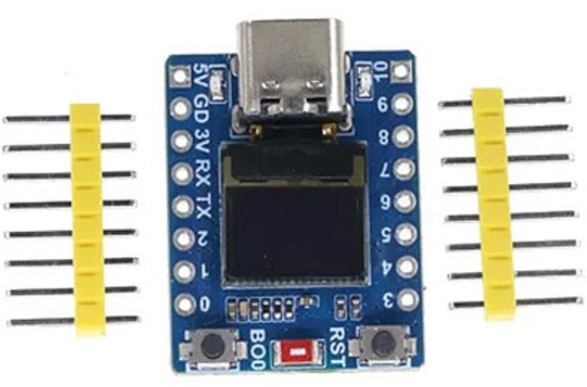 ESP32-C3 OLED Development Board met 0.42 Inch OLED Module WiFi Bluetooth – Type Blauw