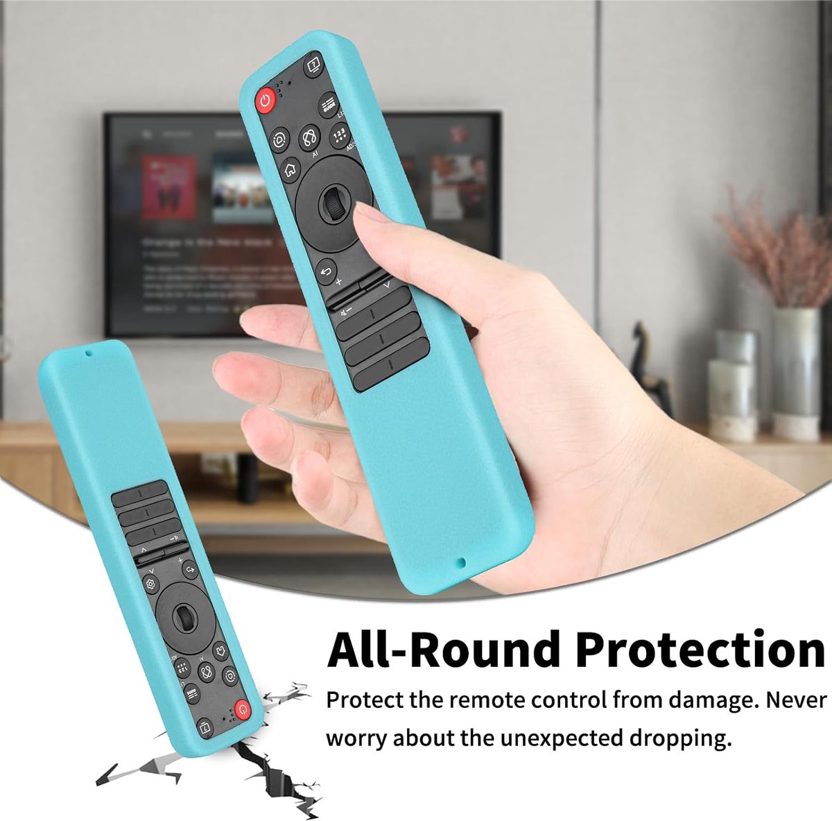 Silicone hoes voor LG MR25GA afstandsbediening - Fluorescent blauw - Schokbestendig - Perfecte bescherming - ShopVlot