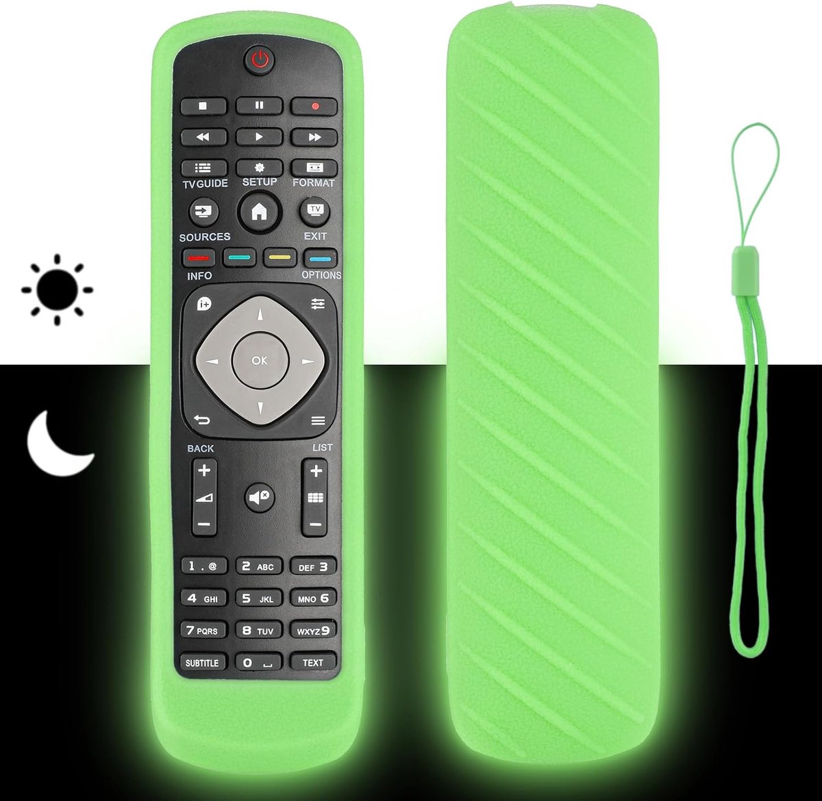 Afstandsbediening hoes - siliconen - schokbestendig - extra grip voor Philips UHD LED TV RM-L1225 - ShopVlot