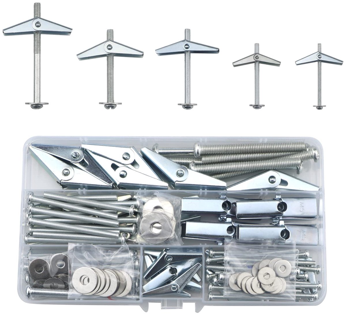 Kippdübel 40 sets (120 stuks) - Klappdübel en spreiddübel - Assorted voor gipsplaten - Duurzaam en roestvrij - ShopVlot