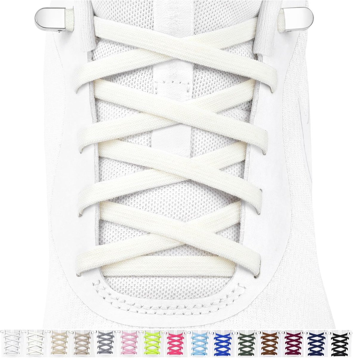 Elastische veters voor sport- en sneakers - zonder knopen - 2 paar voor kinderen en volwassenen - SnelShoppen