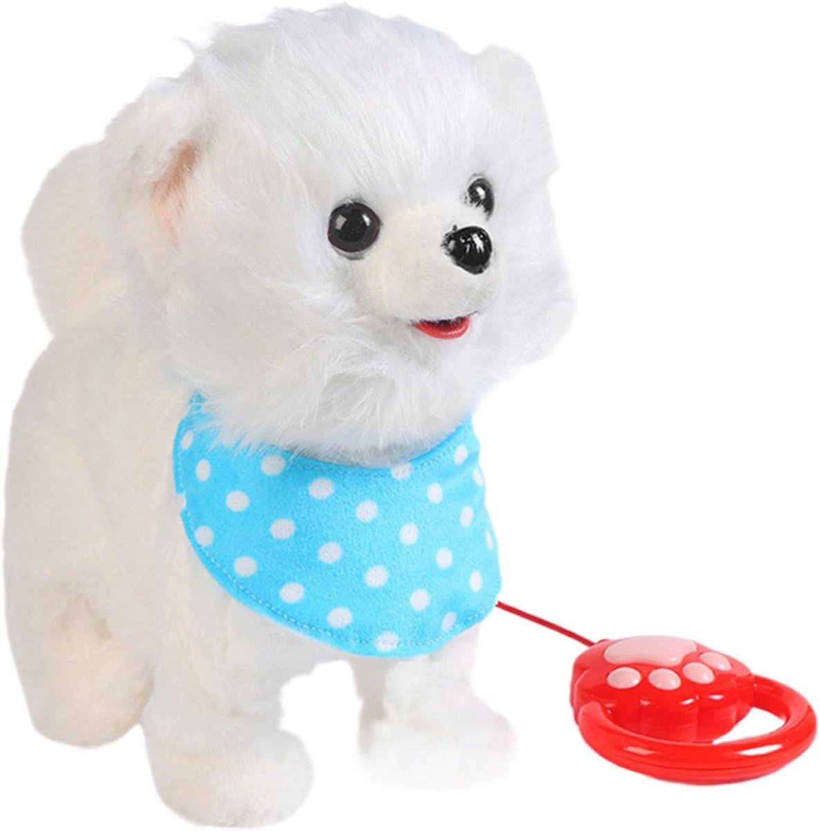 Elektrische Knuffelhond - Speelgoedhondje Lopend - Interactief Spelen - Dynamische Actiemodi - Siehe Beschreibung - Samoyed
