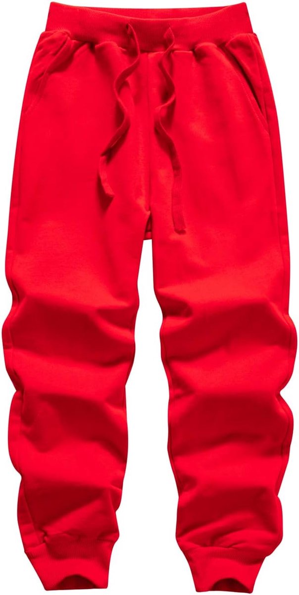 Sweatpants voor kinderen - uni kleur - katoen - comfortabele pasvorm - SnelShoppen