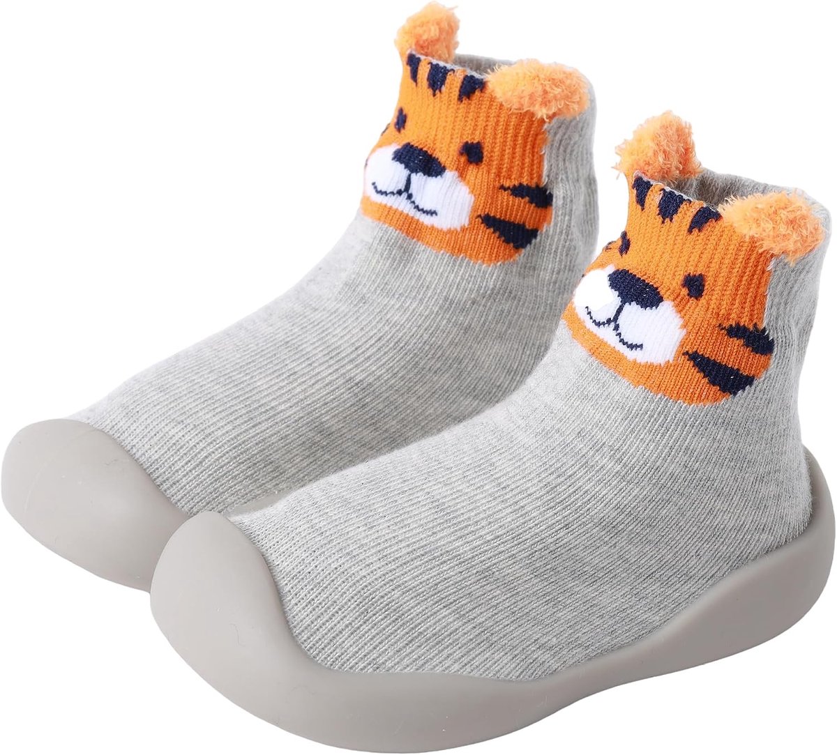 Sokschoenen 9-24 maanden - zachte rubberzool - schattige cartoonafdrukken - ideaal voor eerste stapjes - SnelShoppen