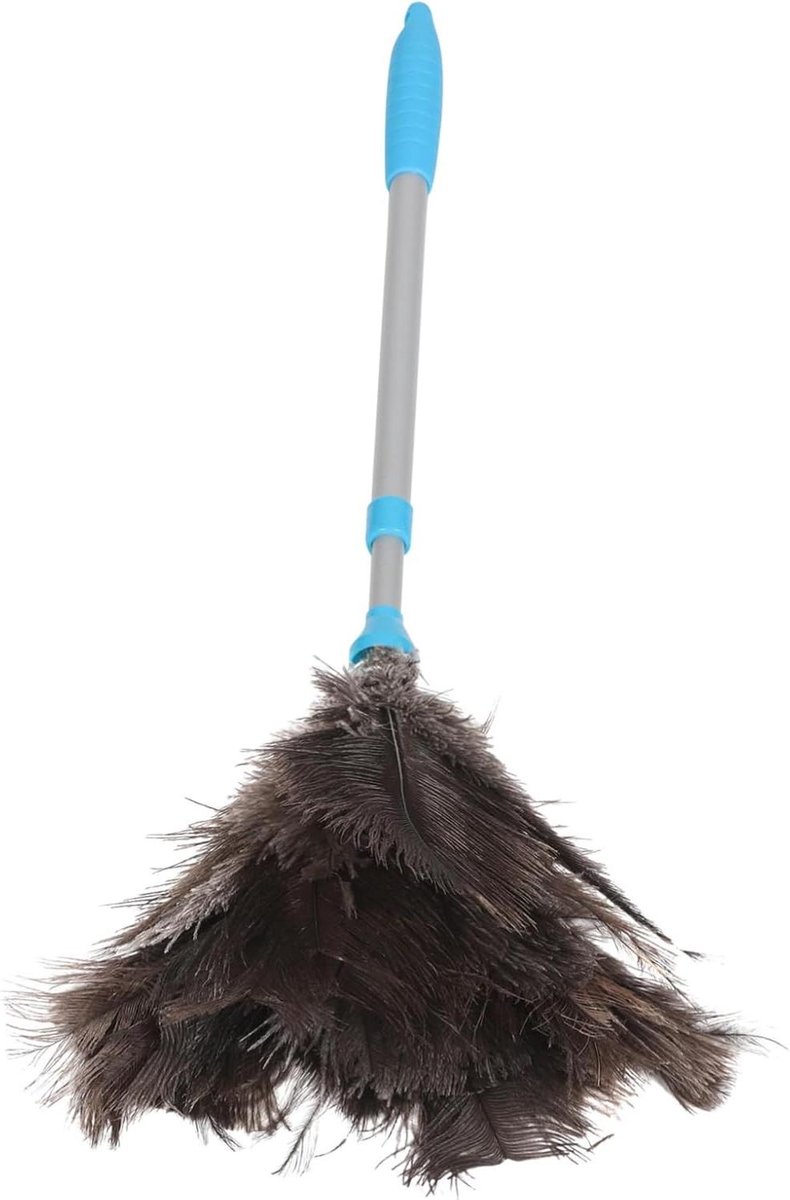 Meubelstofzuiger - Plumeau Stoffer - Hoge Oppervlakken Reinigen - Intrekbare Handgreep - 76 cm - Zilver