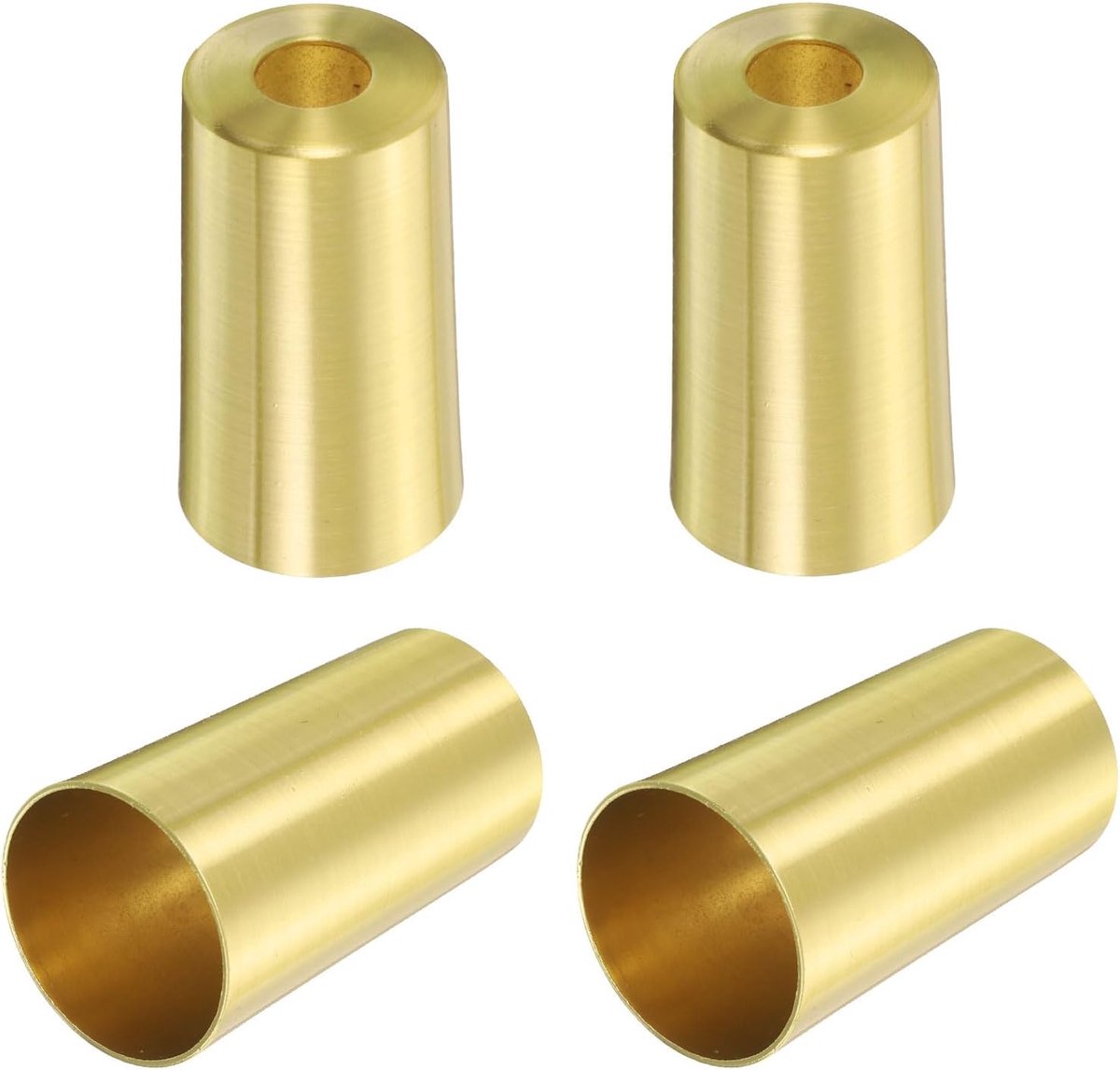 4 stuks metalen meubelvoetafdekking, 1 x 5 cm conische gouden tafelvoetkap verhoging hoogte meubelpads beenbescherming voor stoel, tafel, bank