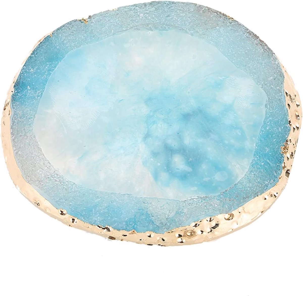 Nail Art Palette, Paint Drawing Color Dish Golden Nail Art Painting Gel Palette Manicure Tool(Blauw)