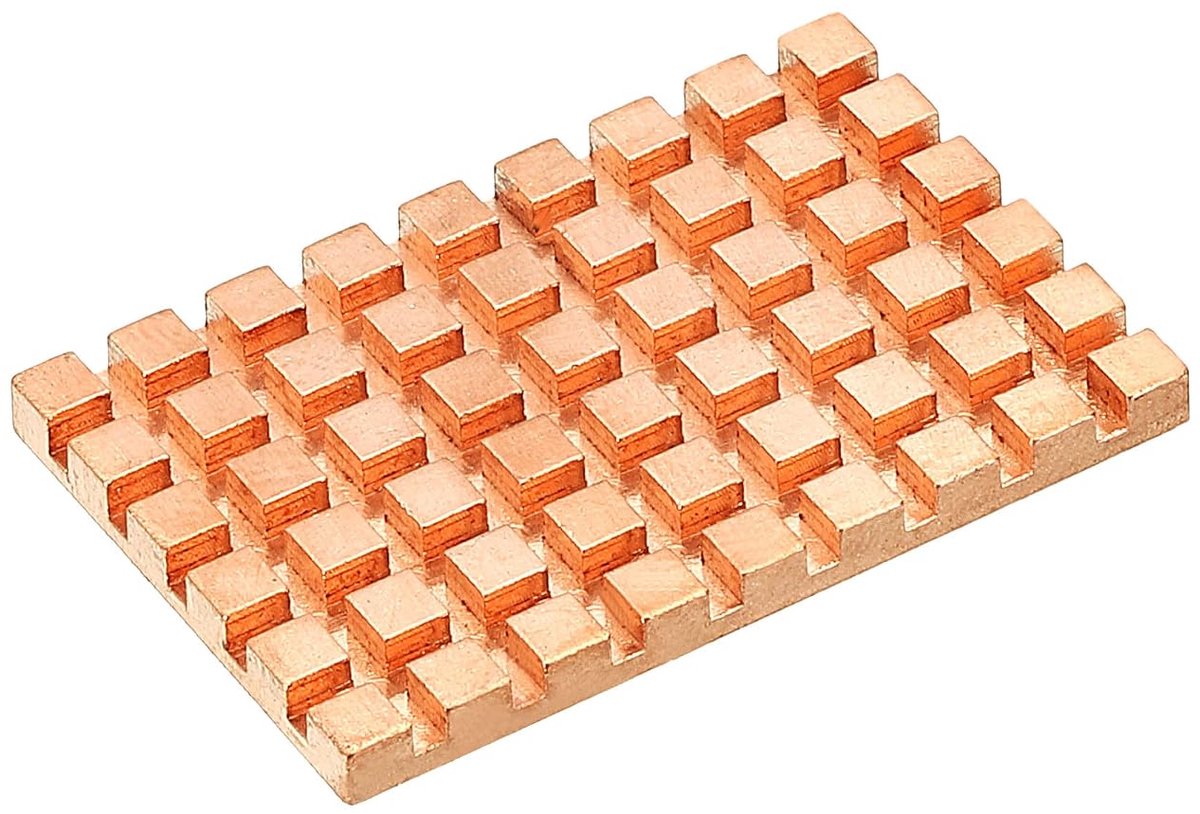 Sourcing map Koperen koellichaam met geleidende lijm voor SSD-koeler 40 x 26 x 3 mm