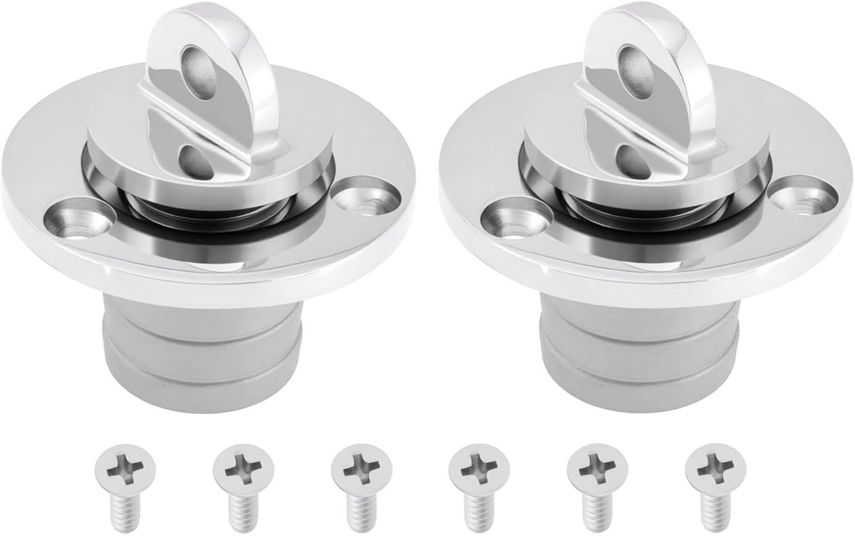 2 stks 25mm 1 Inch Ronde 316 Rvs Marine Drain Plug Boot Bilge Plug Tapered Draad