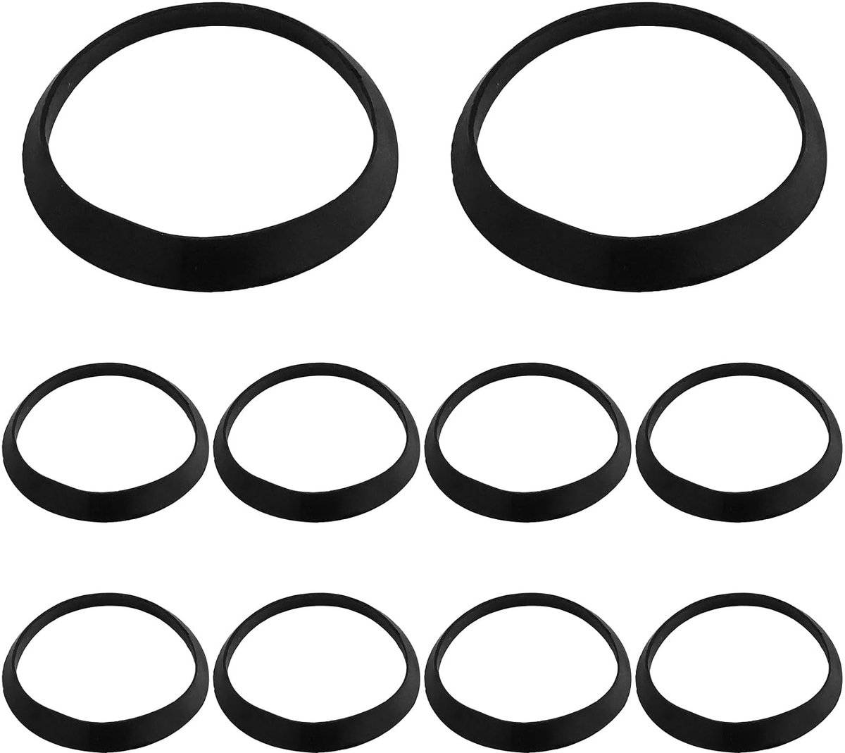 Kegelafdichtring, afdichtring, 38 mm x 43 mm x 5 mm, metrisch, rubberen afdichtring, voor 1/2 inch afvoerbuis, wastafel