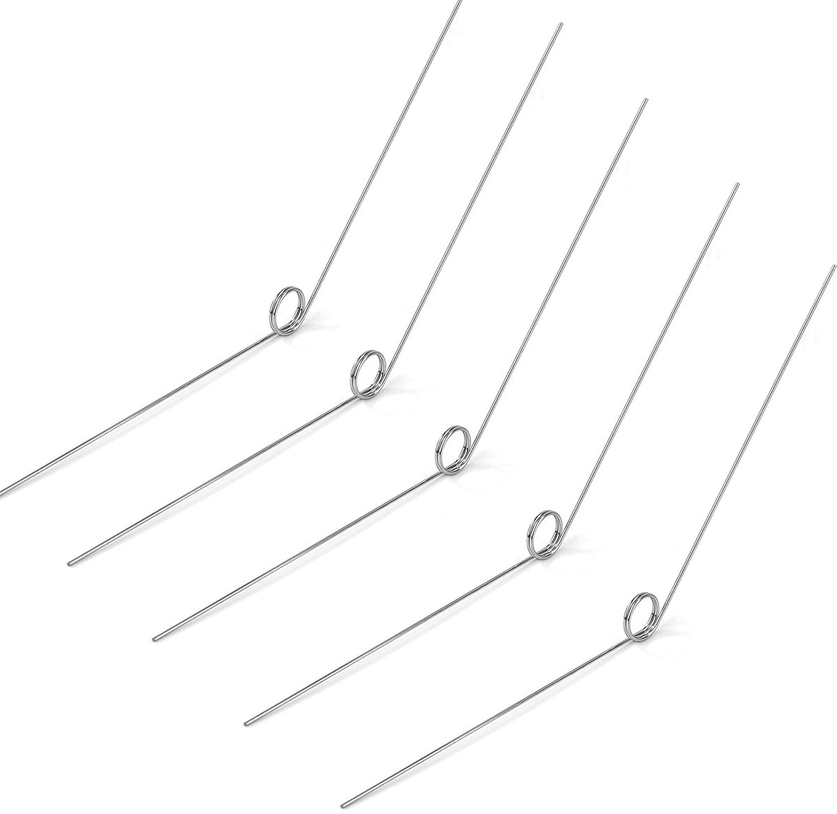 Torsieveren van roestvrij staal draaddiameter 0,4 mm binnendiameter 4 mm armlengte 40 mm hoek 135° 2 omwentelingen rechts 0,4 x 4 x 40 mm