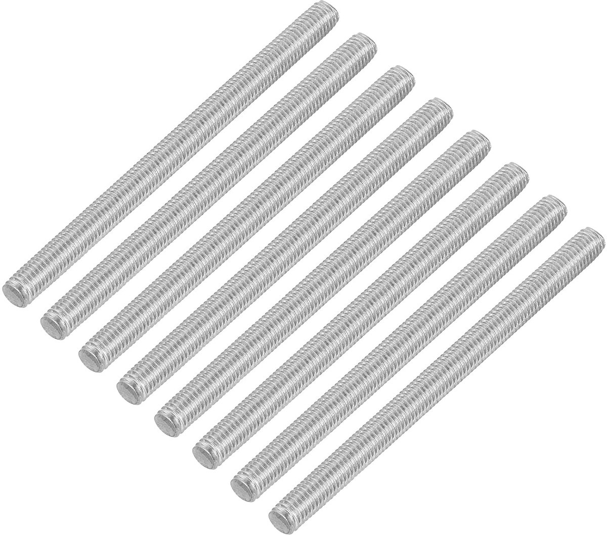8 stuks draadstangen, M5 x 75 mm roestvrij staal 304 klinknagels stang rechtse schroefdraad M5-0.8 voor montage van meubels en machines