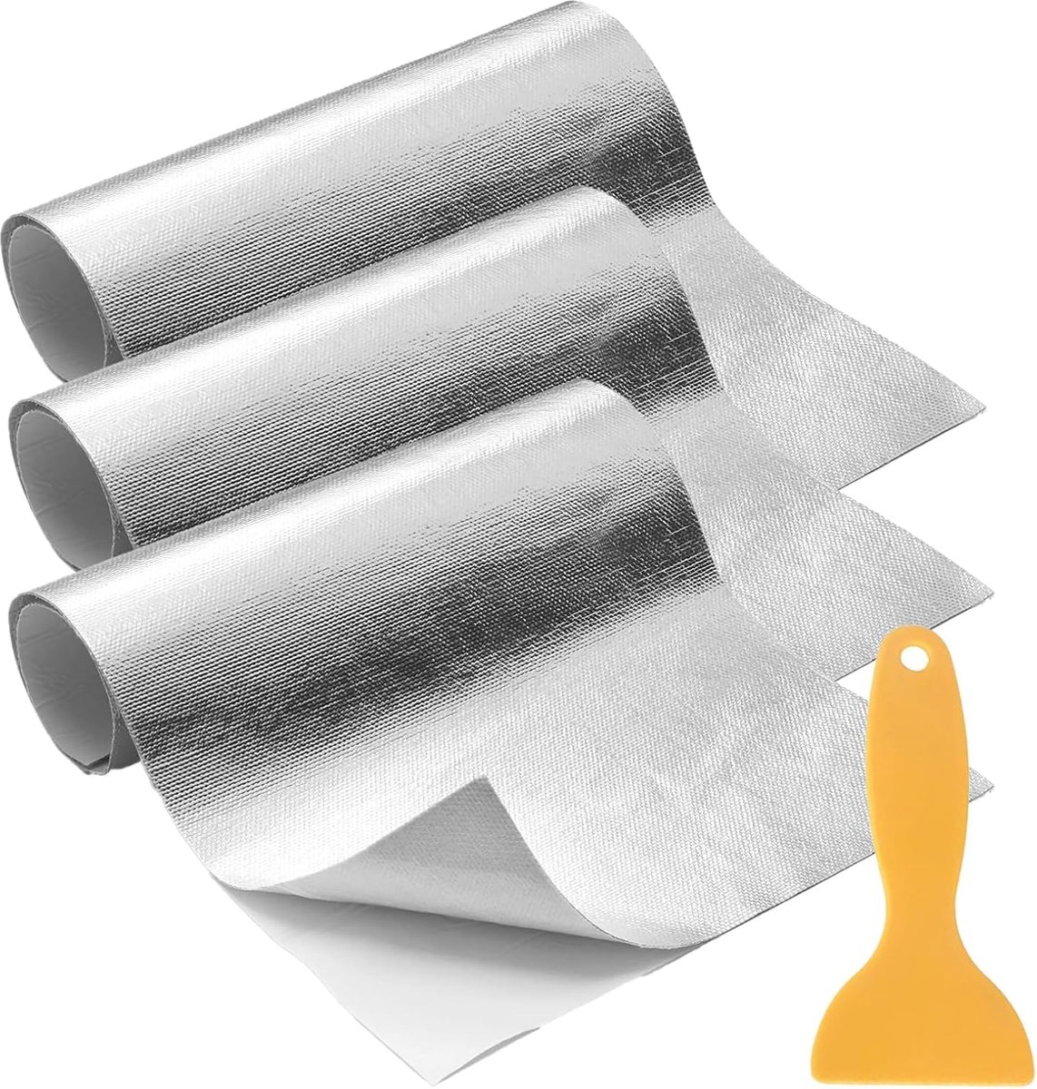 Isolatiestickers isolatiedeken van glasvezel met zelfklevende aluminium houder 30 x 100 cm