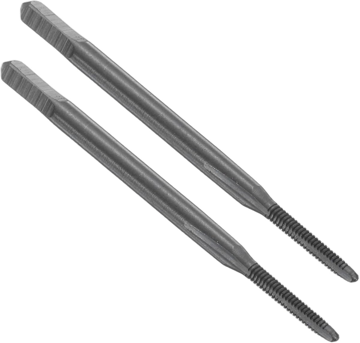 2 stuks Metric schroefdraadtappen, M1,6 x 0,35 HSS schroefdraadsnijder, rechtse schroefdraad, zwart
