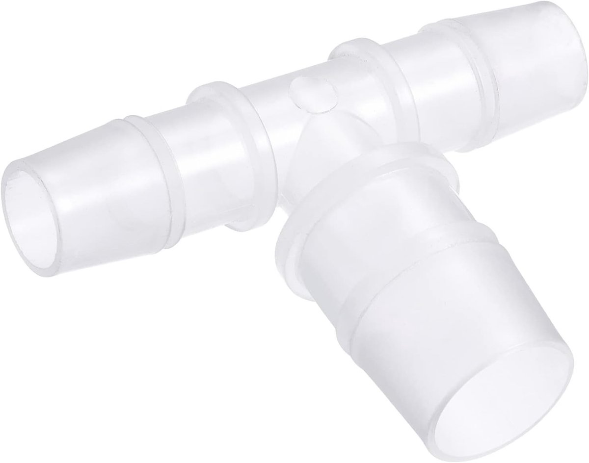 De Montage van de Weerhaakslang - 14x20x14mm OD T-stuk Plastic Pijp Schakelaars zijn van toepassing op Waterbrandstof, Transparant (T-vormige 3 Manier)