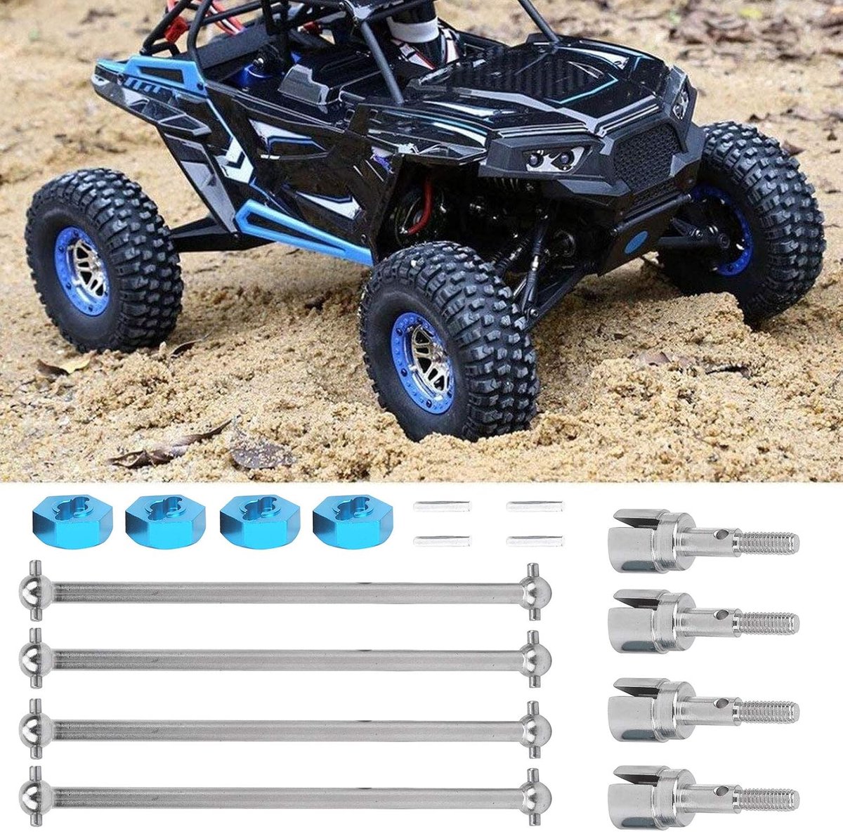 Aandrijfas RC Auto Aandrijfas 5mm Wielnaaf Adapter Combiner Fit voor 94111 94108 1/10 RC Auto