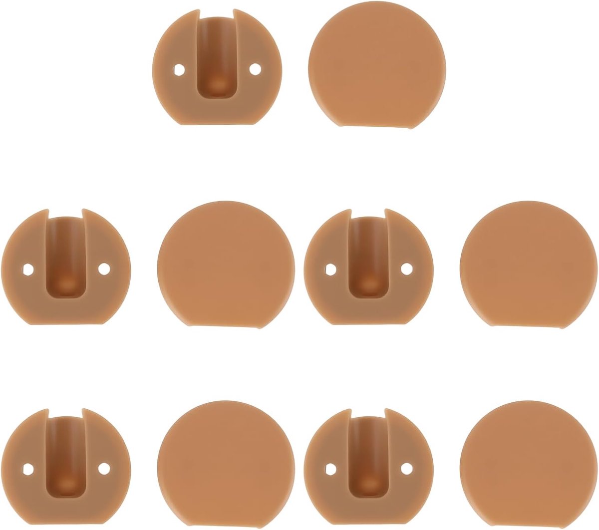 5 stuks verzonken bevestiging met bruine dop voor caravan camper meubels past 26 mm gat, verzonken ontwerp
