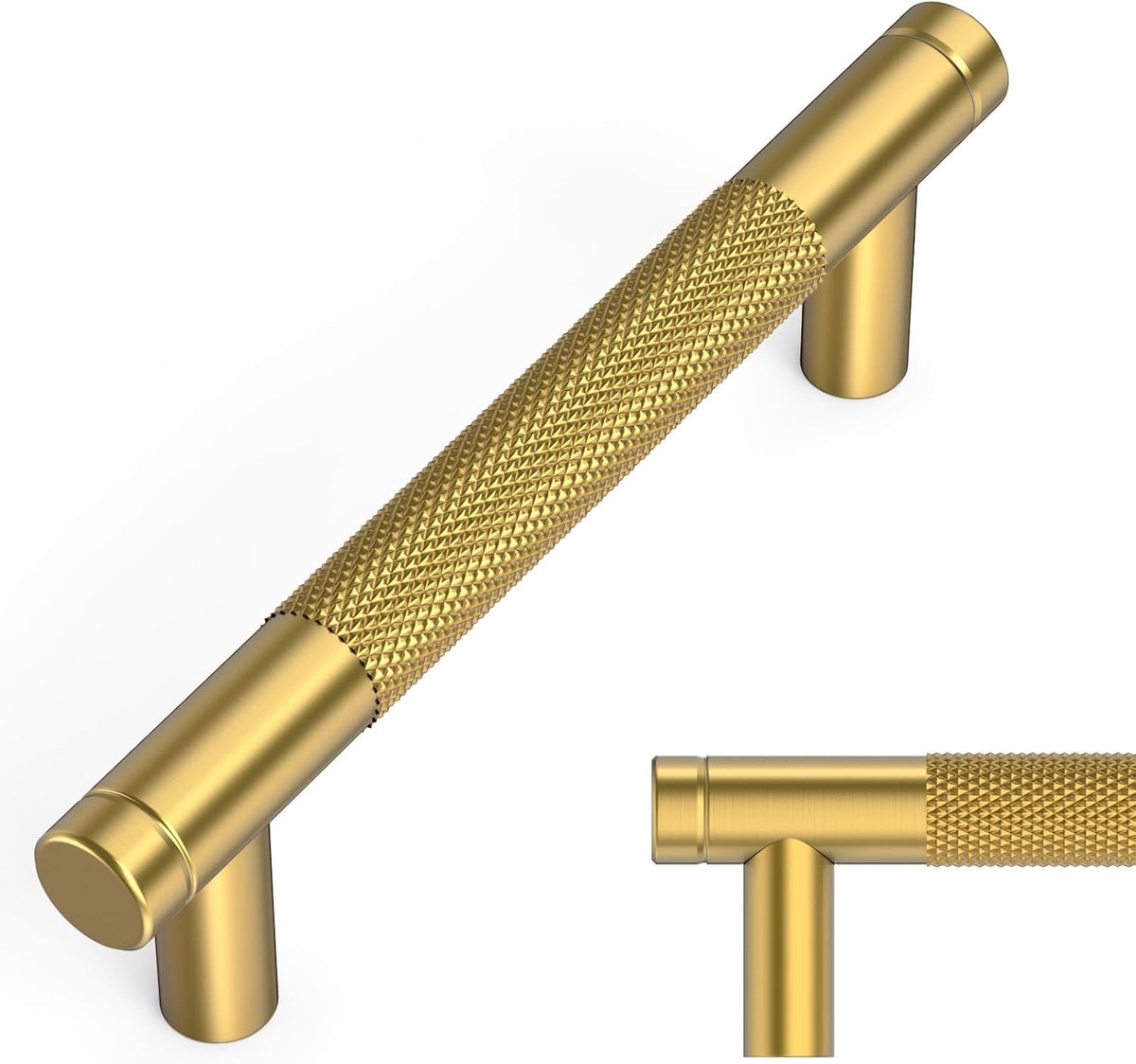 Kastgrepen, geborsteld messing, 96 mm, gatafstand, aluminium handgrepen voor keukenkasten en meubelgrepen voor laden, UK0026, 10 stuks