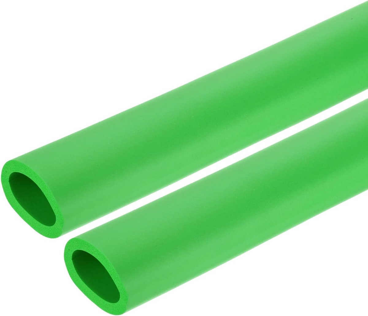 Buisisolatie, schuim, 32 mm ID, 44 mm OD, 0,3 m lengte, antislip, schuimslang voor fitnessapparaten, gripondersteuning, hoes, fietshandgrepen, stuurgrepen, groen, 2 stuks