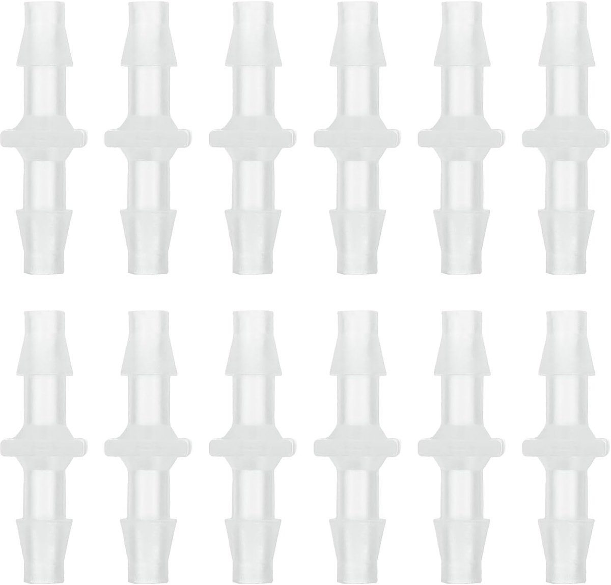 12 stuks kunststof slangaansluiting fitting 7/32" x 7/32" slangaansluiting slangfitting adapter connector reparatie adapter verbinding voor brandstof gas vloeistof lucht