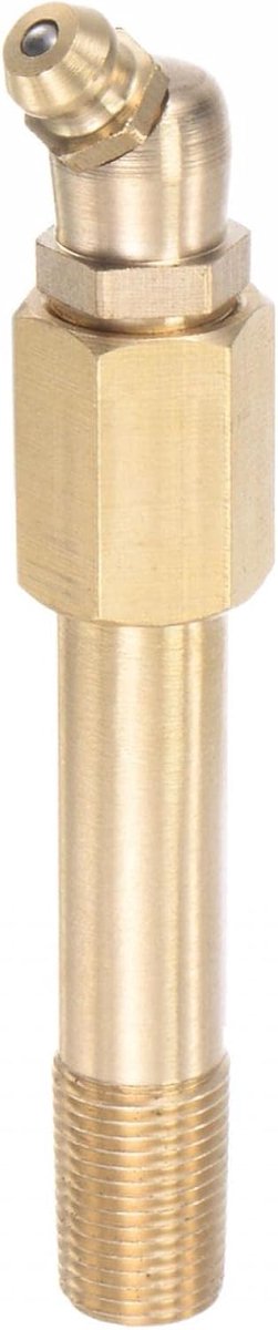 Sourcing map Messing rechte smeernippel G1/8 65 mm lengte hydraulische vetnippel accessoires