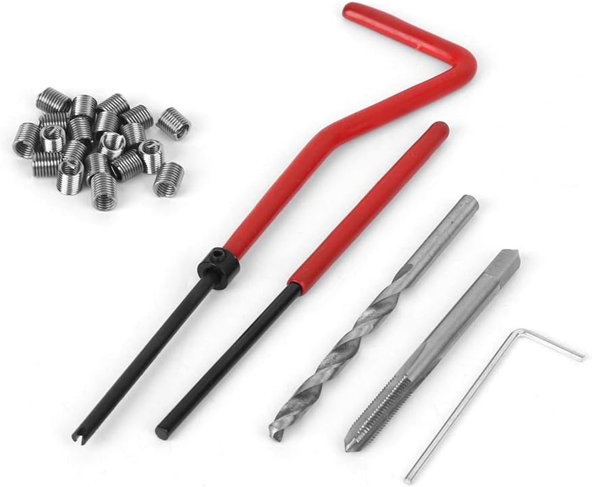 M4 Kits Transparant Plastic 25-delige Draadreparatie-inzetset M4 met Transparante Plastic Doos voor Verwerkingsmachines