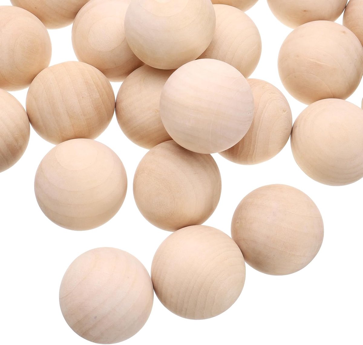 10 stuks ronde houten ballen, 39 mm, onafgewerkte houten ballen, natuurlijke houten ballen voor kunst- en knutselprojecten