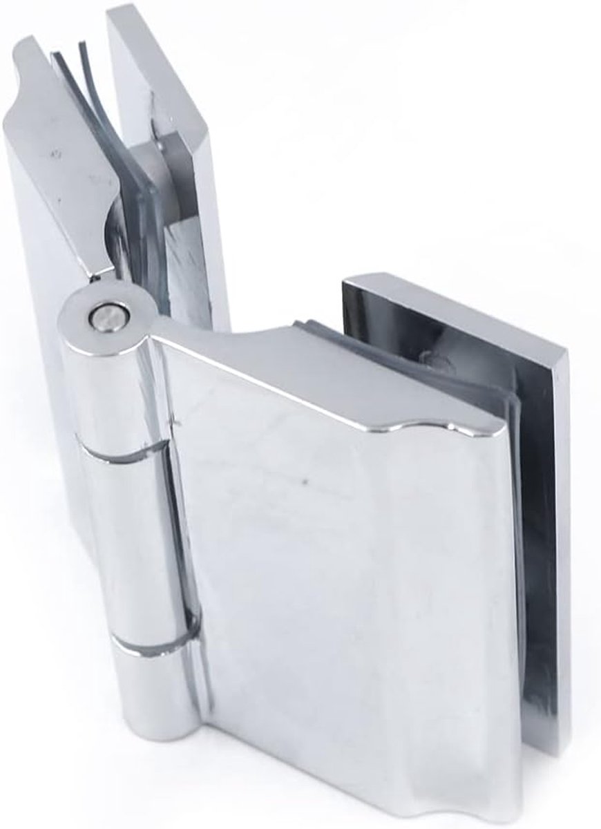 Glasbevestiging 180° - Geschikt voor 8-10mm glas - Roestvrij staal afwerking - Eenvoudige montage - ShopVlot
