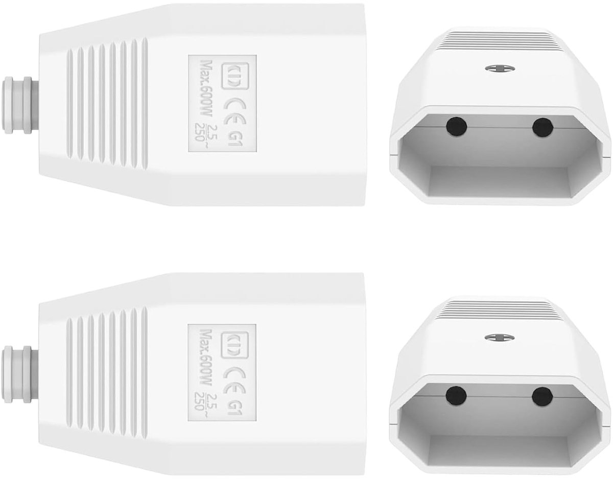 Female sockets 4 stuks - Europese plug - vlakke stekker - veilige aansluiting - ShopVlot