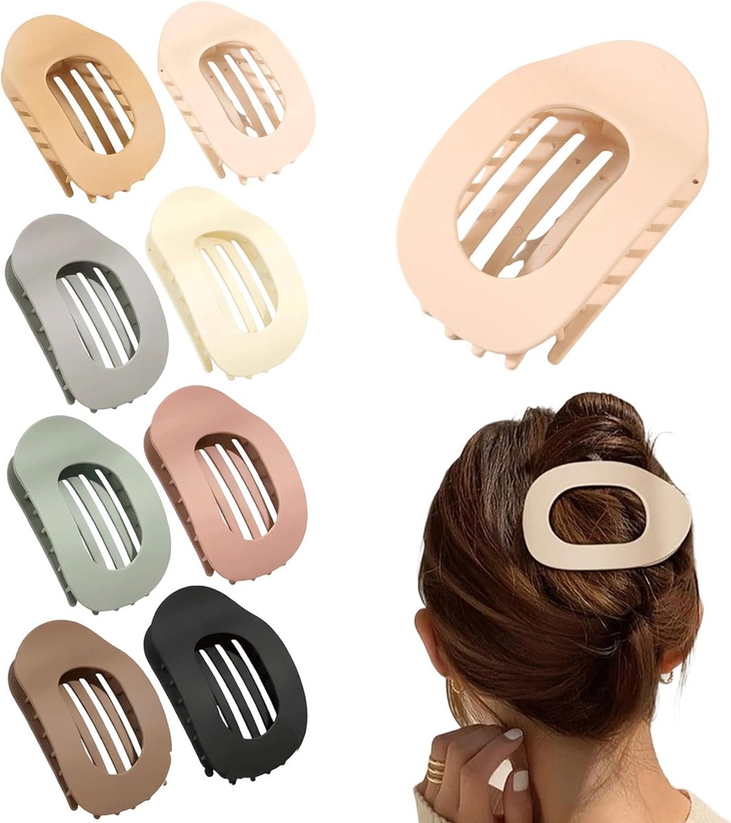 Haarspelden set 8 stuks - Flat Hair Clips - Non-slip grote haarspelden - Ideaal voor dagelijks gebruik - ShopVlot