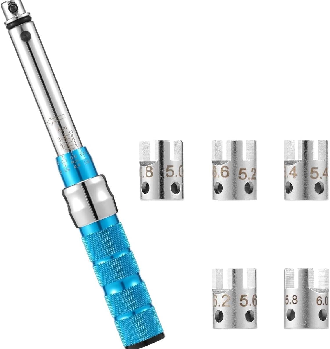 Momentsleutel 2-10Nm - Verstelbaar - Inclusief 5 ronde bits - Ideaal voor fiets en motorfiets onderhoud - ShopVlot