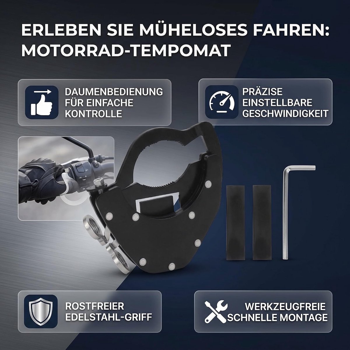Motorfiets Throttle Lock - Cruise Control Hulp - Vermindert Vermoeidheid - Handige Throttle Assist - ShopVlot