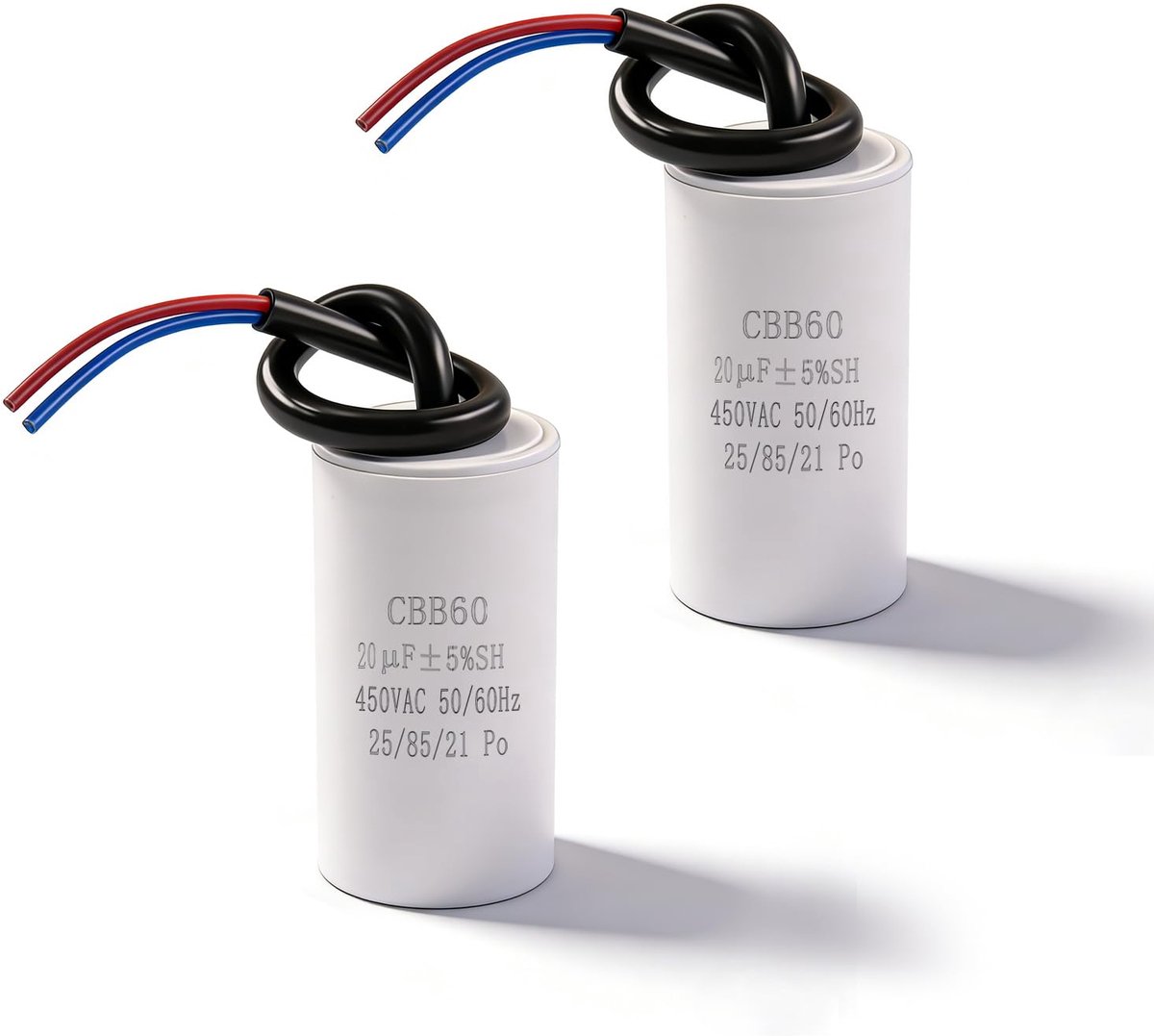 Capacitor 20µF 450V - Startercapacitor 20UF - Hoogwaardige materialen - Geschikt voor wasmachines - ShopVlot