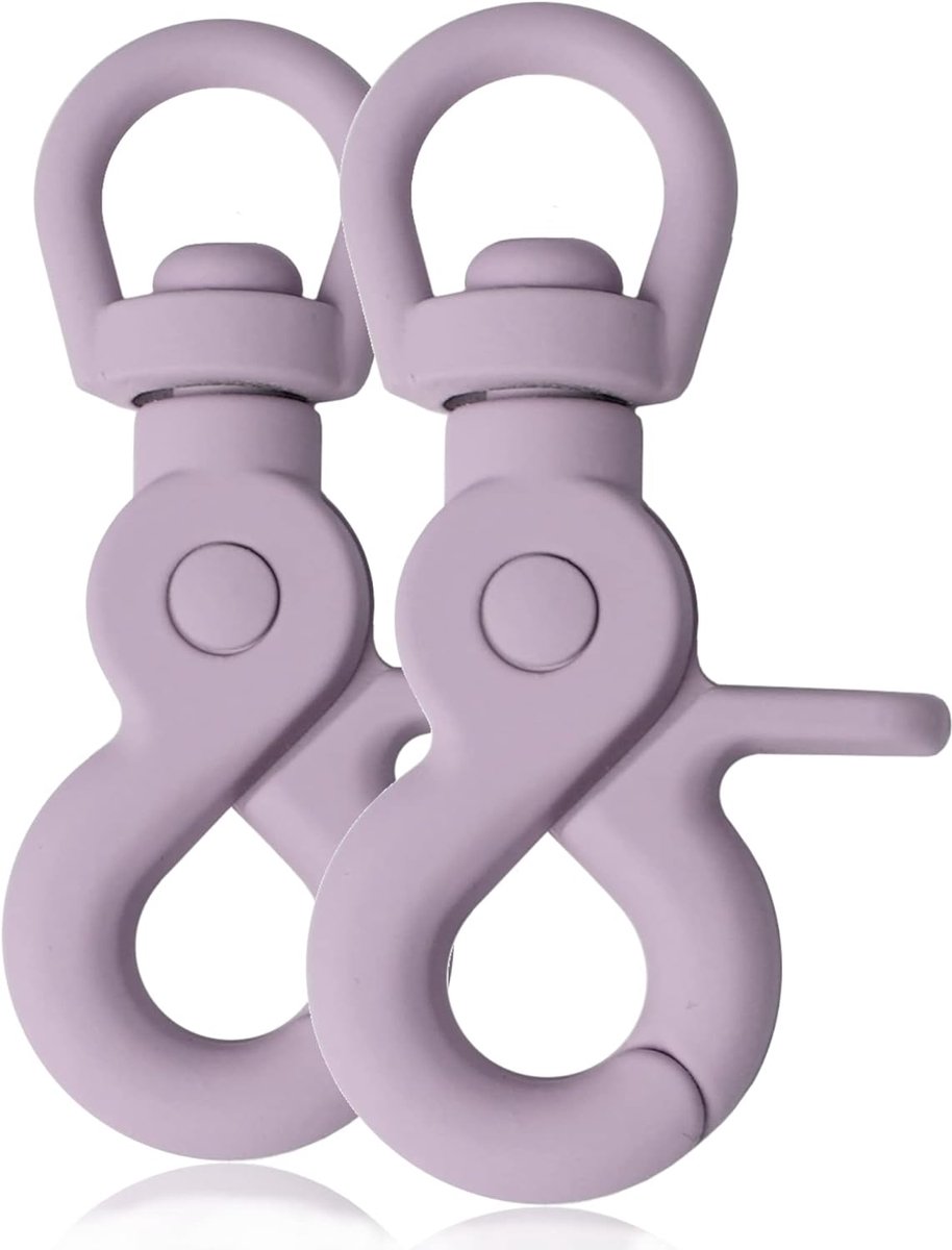 Carabiner haak 61 mm - silicone coating - draaikop - ideaal voor hondenriem - ShopVlot