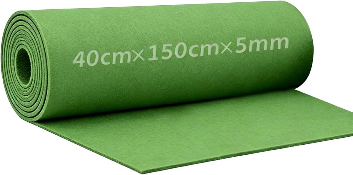 Viltstof 5 mm per meter - fruitgroen - duurzaam polyester - ideaal voor knutselprojecten - ShopVlot