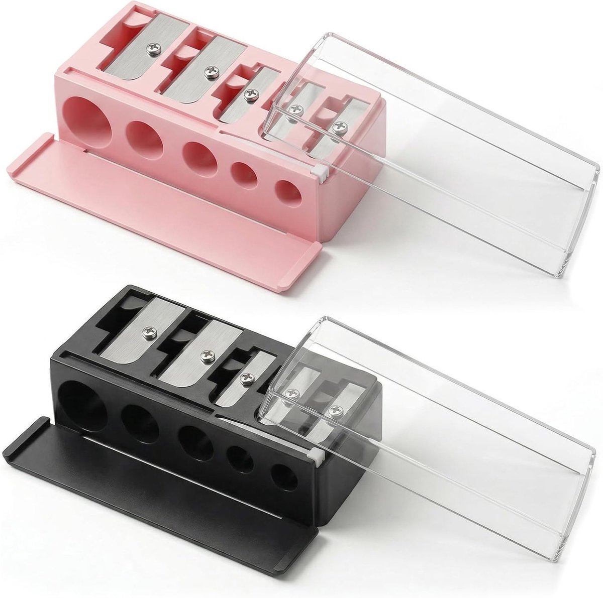 Cosmetische puntenslijper 5-gaats - veelzijdig en compact - voor make-upstiften - perfect voor onderweg - ShopVlot