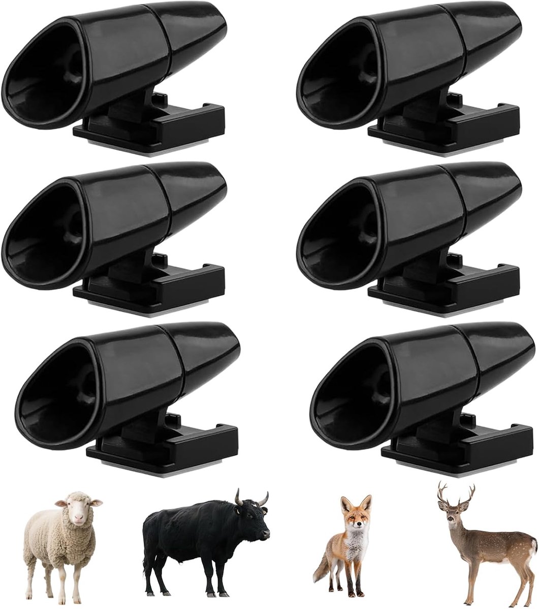 Ultrasone fluitjes set van 6 - Hoogwaardige ABS kunststof - Waarschuwing voor dieren - ShopVlot