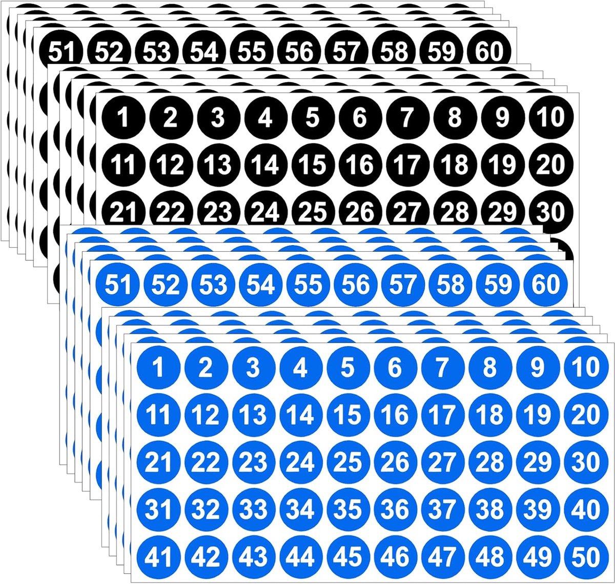 Nummerstickers 1-100 - Zelfklevend vinyl - Waterproof en olieresistent - Perfect voor het organiseren van opslagboxen - ShopVlot