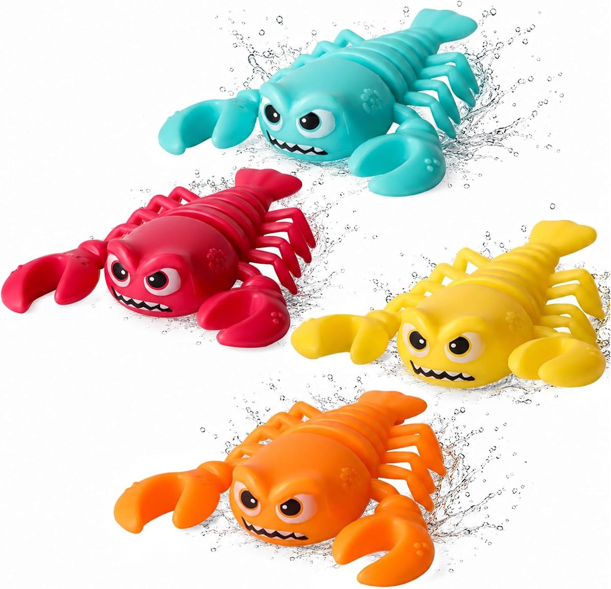 Set van 4 drijvende zeedieren - holle kunststof - kleurrijke decoratie voor zwembad - ShopVlot