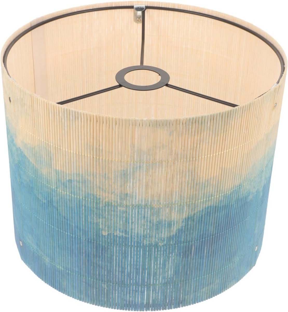 Lampshade 30 x 30 cm - Bamboe - Blauw aquarel ontwerp - Elegant voor sfeervolle verlichting - ShopVlot