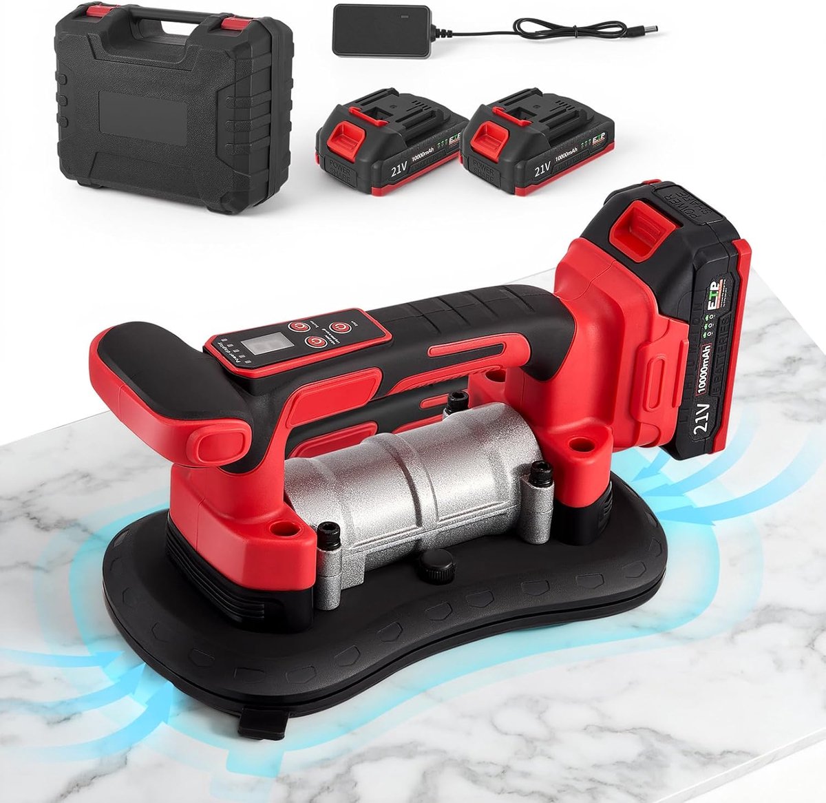 Tegelvibratiehulpmiddel 28 cm - sterke rubberen zuignap - 440lbs grip - ideaal voor tegelwerk - ShopVlot