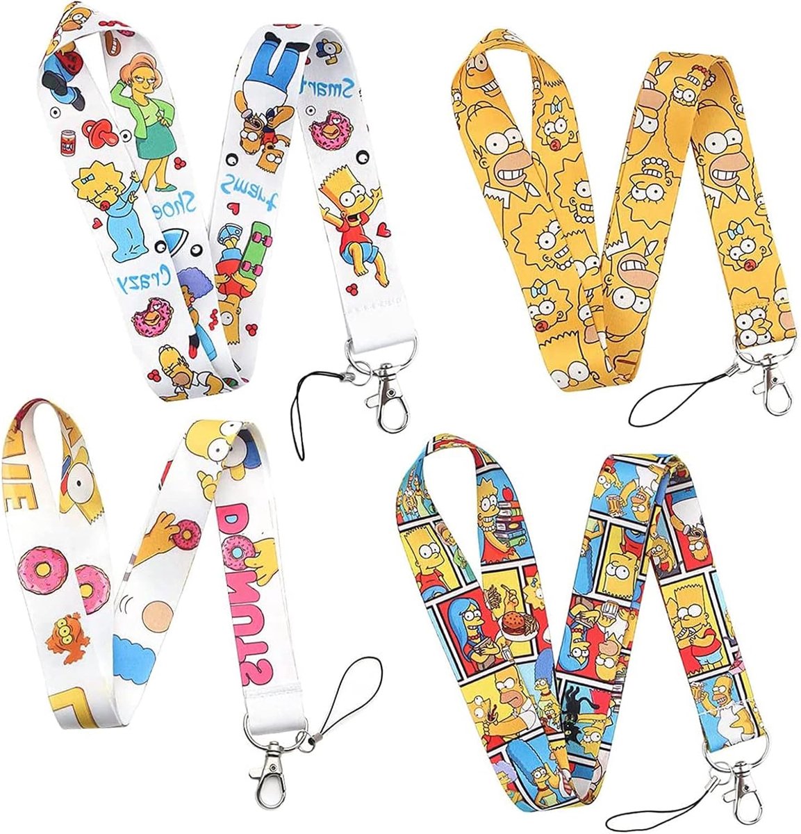 Lanyard met nek- en polsband - met metalen gesp - schouderband met karabijnhaak - ideaal voor sleutels en ID-kaarten - ShopVlot