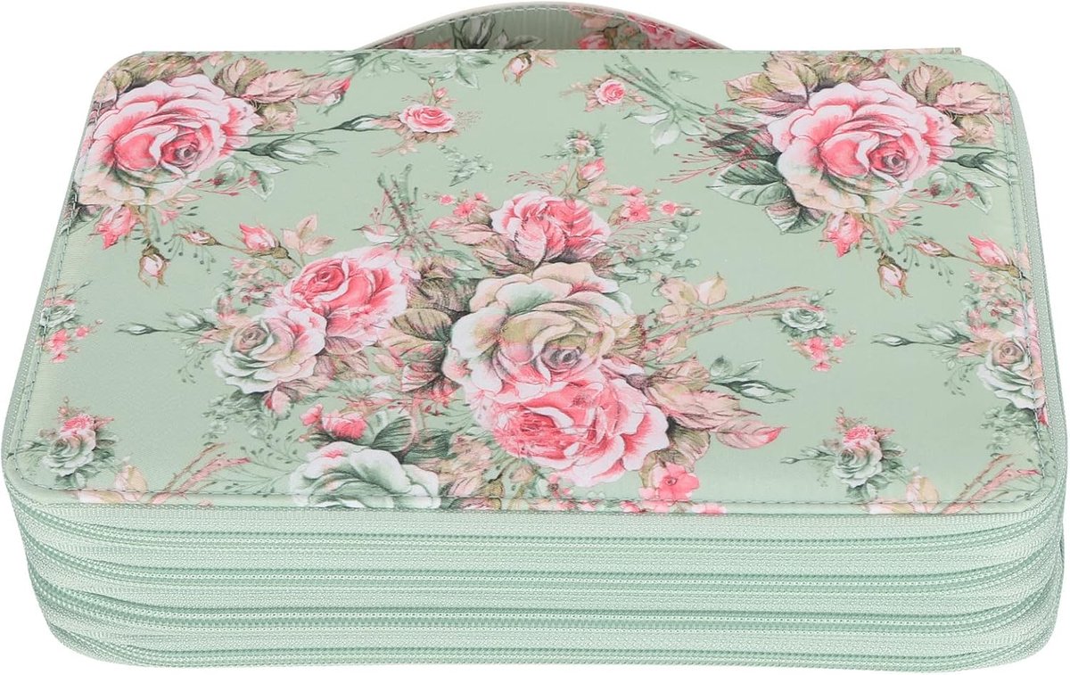 Pencil Case 4 laag - rozenkleurig - grote capaciteit - perfect voor kunstenaars - ShopVlot