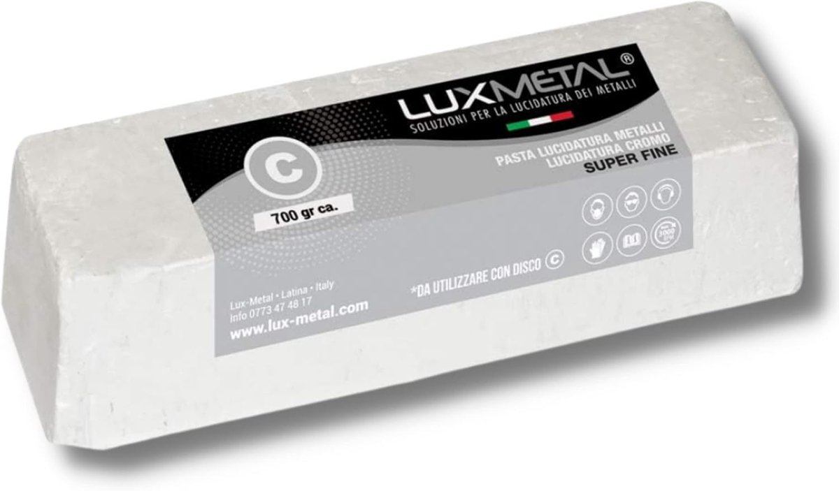 Polijstpasta zeer fijn 700 g - Lux metaal - voor aluminium, koper, brons en chroom - ShopVlot