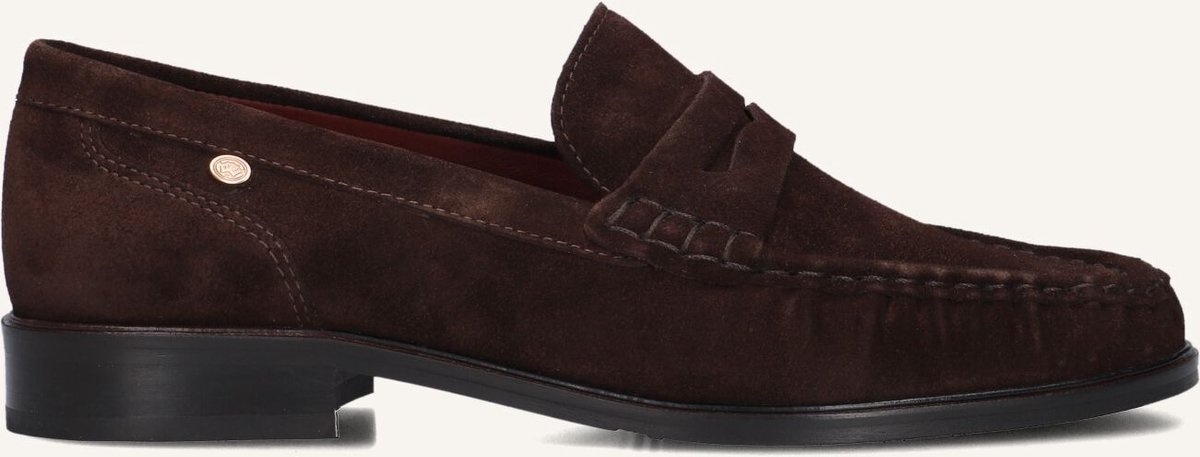 Fred De La Bretoniere - BODIL BEAU Loafer Suede Dark Brown - Maat 36
