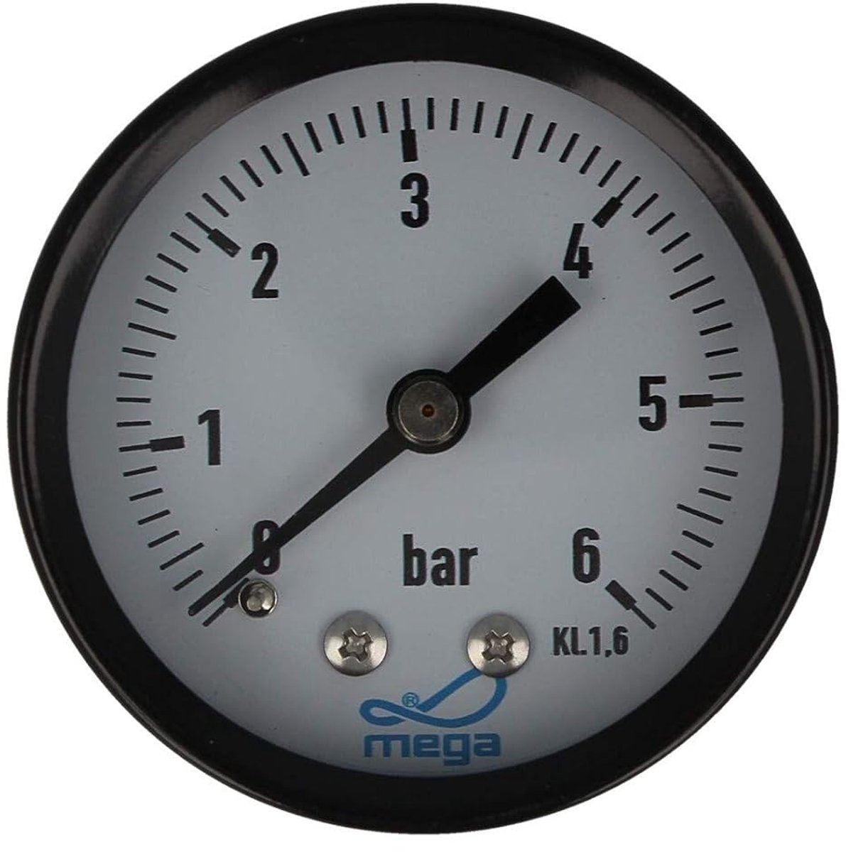 Drukmeter 0-6 bar - 50 mm - Stalen behuizing - Ideaal voor verwarming - ShopVlot