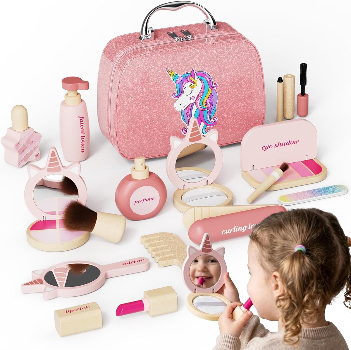 Speelgoed schoonheidsset - kleurrijk - inclusief make-up accessoires - stimuleert fantasie - ShopVlot