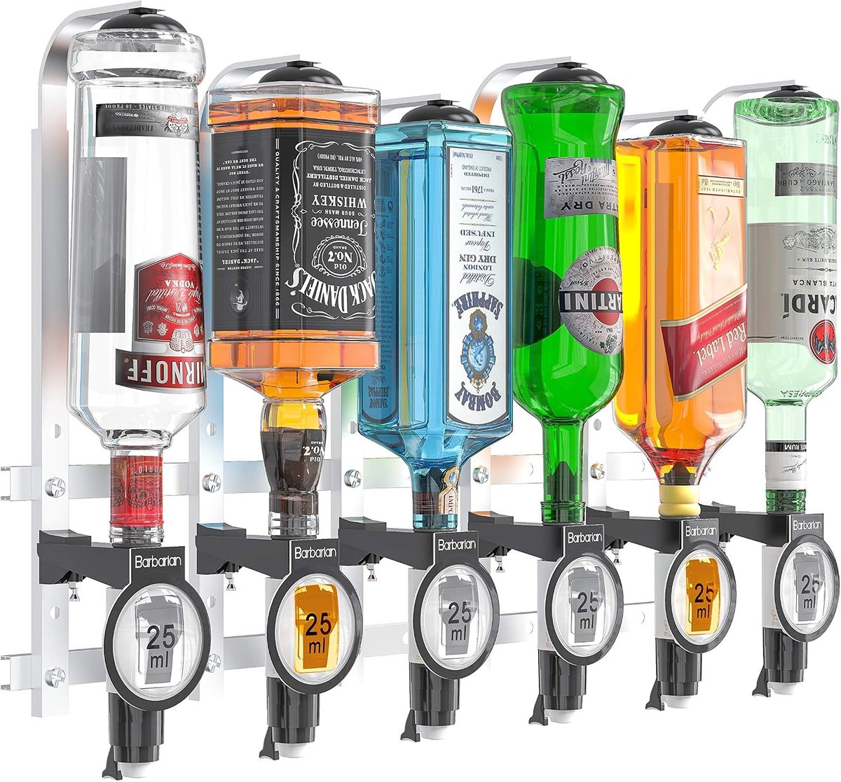 Optische maatbekers voor sterke dranken 6 flessen - professionele kwaliteit - stevige constructie - voor perfecte shots - ShopVlot
