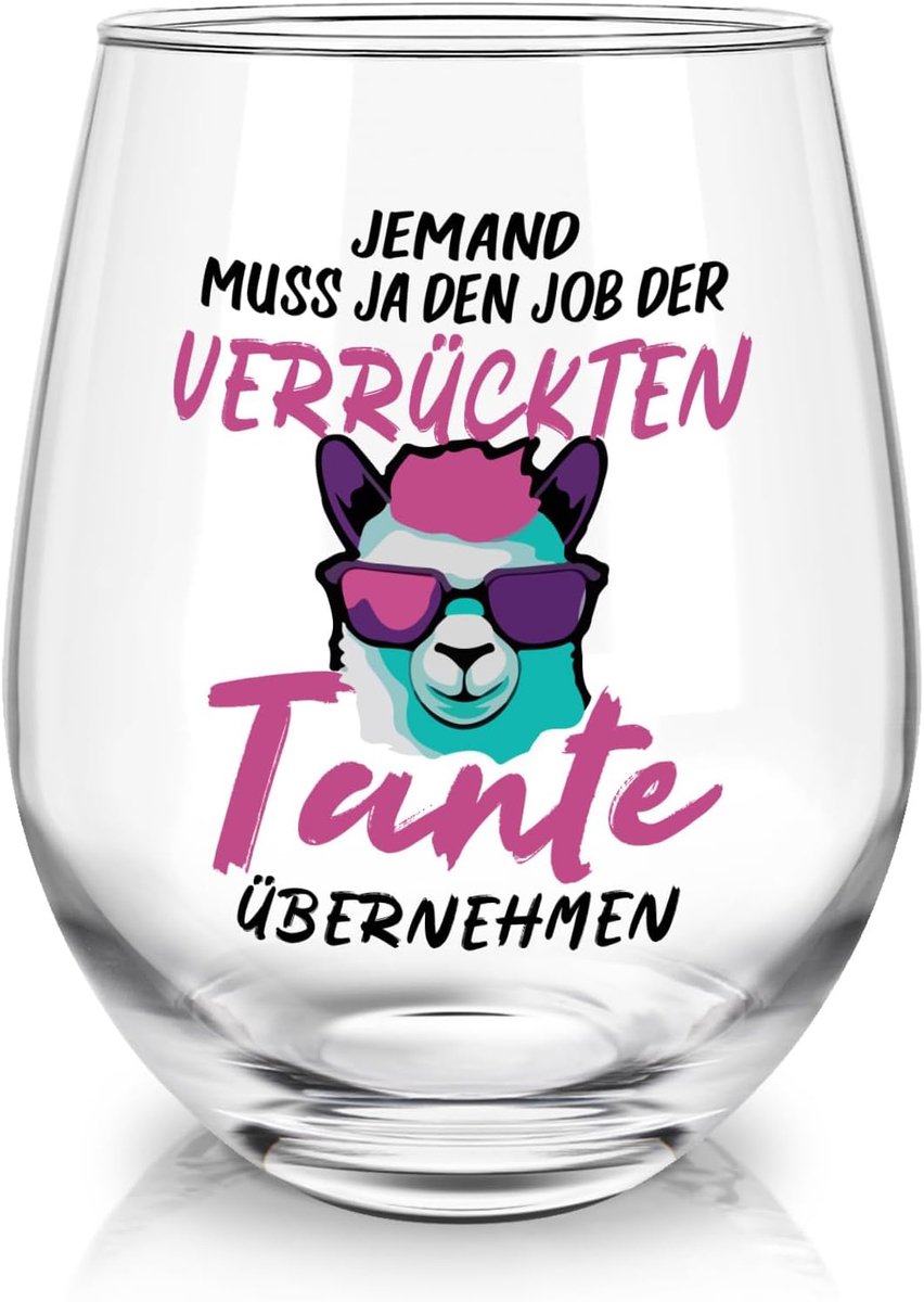 Wijnglas 17oz - Grappige tekst - Perfect cadeau voor de toekomstige tante - Geniet van een gezellige avond - ShopVlot
