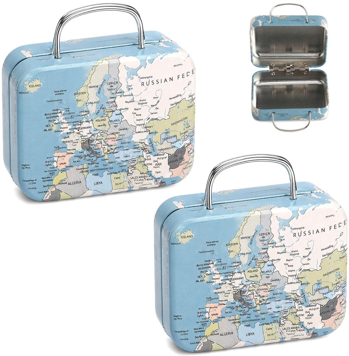 Mini-koffers set van 2 - ijzer - multifunctionele doos - ideale geschenkverpakking voor bruiloften - ShopVlot